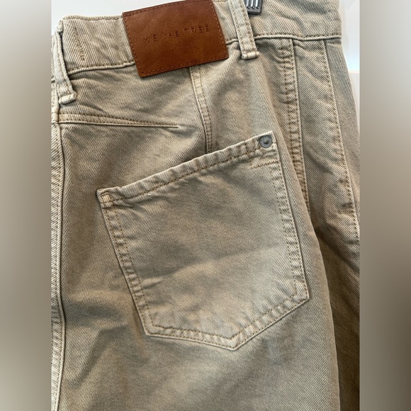 We The Free Mid Rise Barrel Jeans Size 29 Regular in Taupe Khaki Brown - Picture 5 of 5
